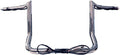 Dominator Industries 1 1/4' PRE-WIRED 12' Chrome Meat hook Bar Ape Hangers Compatible With Harley-Davidson Bagger Touring Electra - Handlebars for 2014-2023 Heated Grip Option