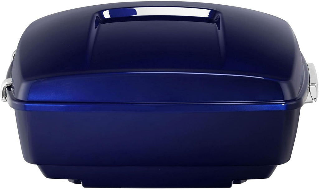 TCMT King Motorcycle Trunk Fit for Harley Touring 2014-2025 CVO Road King Road Glide Street Glide Electra Glide Ultra Limited Pack Blue/Black Sunglo