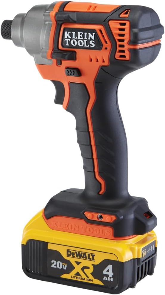 Klein Tools BAT20CD 20V Battery-Operated 1/4-Inch Impact Driver, Compact Design for Excellent Control in Tight Spaces (Tool Only)