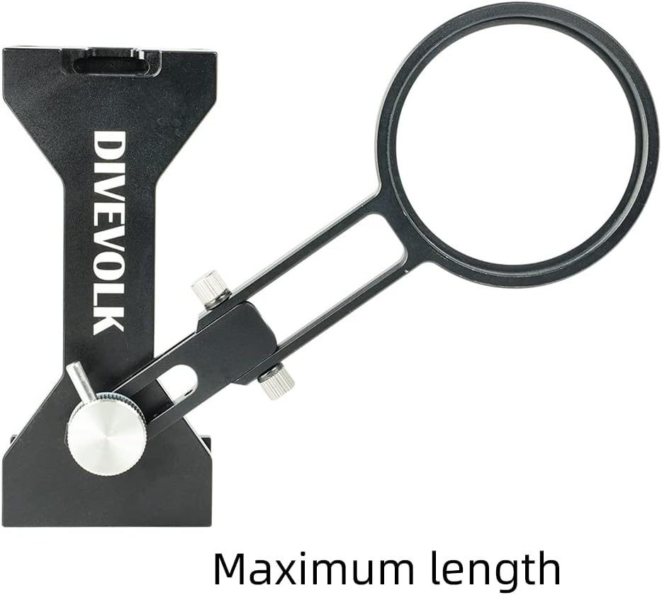 DIVEVOLK Expansion clamp for seatouch 4 max housing Including Red Filter/Purple Filter +Clamp+Conversion Ring