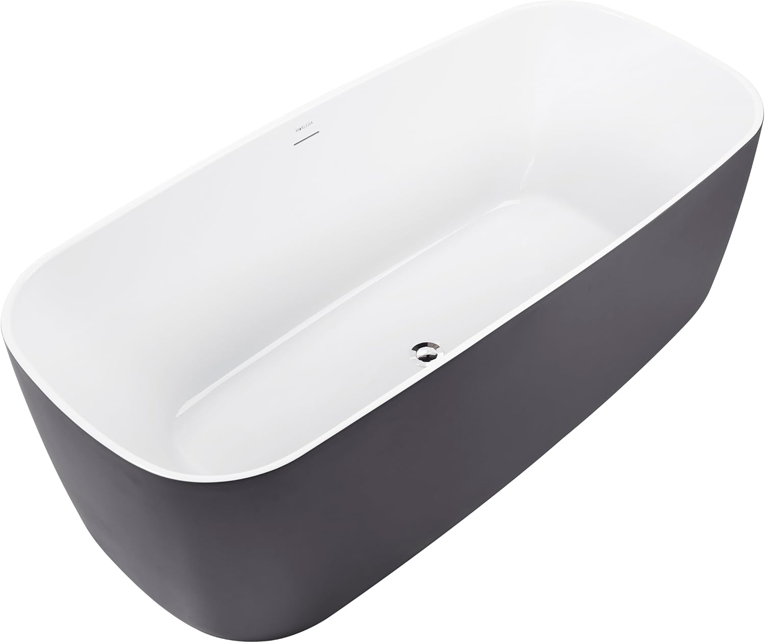 59' 100% Acrylic Freestanding Bathtub??Contemporary Soaking Tub??White Bathtub