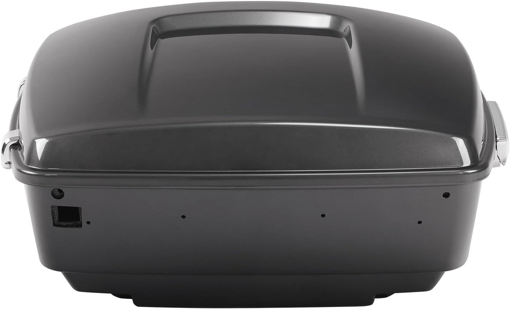 TCMT 13.7' King Motorcycle Trunk Box W/Latch Key Fit For Harley 2014-2025 Touring CVO Road King Road Glide Street Glide Electra Glide Ultra Limited Gauntlet Gray Metallic