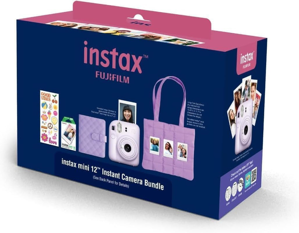 Fujifilm INSTAX MINI 12 Blue Bundle 2025 (80 Sheets, Lilac Purple (Holiday Bundle))