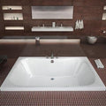 4060N Dominica 60' x 23' Rectangular Bathtub Drain Location: Right, Finish: White, Trim Finish: Polished Chrome