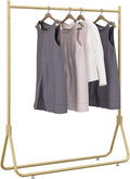 Clothing rack Golden Floor-standing Clothing Rack Retail Clothing Display Rack Heavy Duty Metal Garment Rack Bedroom Living Room Clothes Organizer,One Color 80x40x150cm