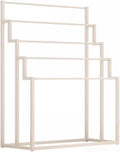 Clothing Rack Mobile Scarf and Silk Display Rack, Sofa Cover, Cushion Fabric Shelf, Floor to Ceiling Blanket Hanging Bedroom(White,Large)