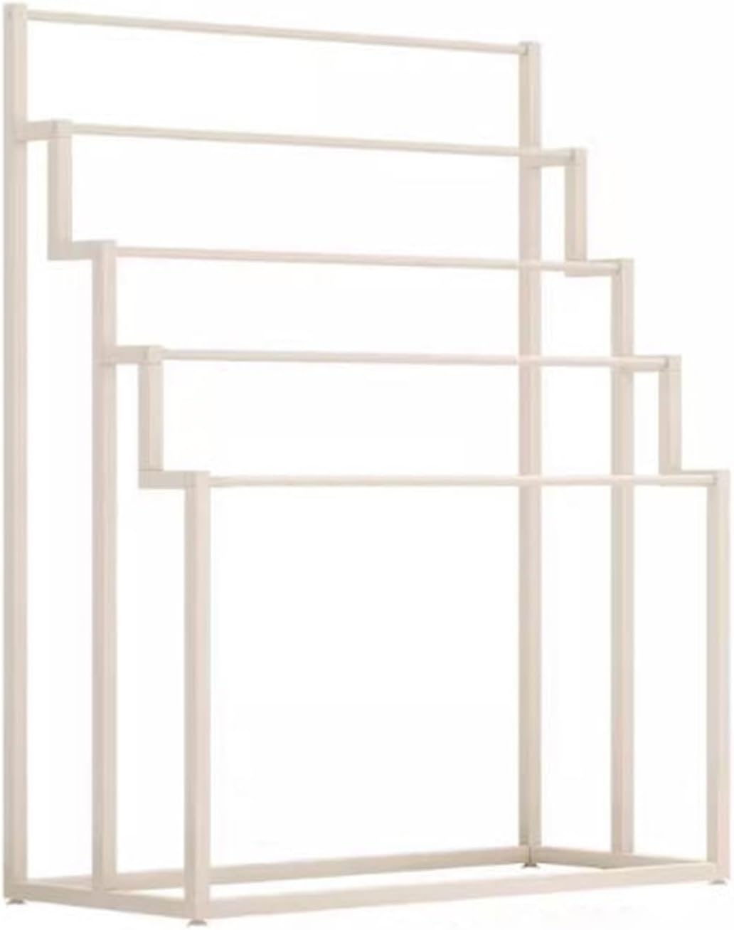 Clothing Rack Mobile Scarf and Silk Display Rack, Sofa Cover, Cushion Fabric Shelf, Floor to Ceiling Blanket Hanging Bedroom(White,Small)
