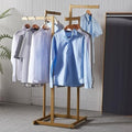 4 Way Garment Rack - Commercial Grade Clothes Display Stand, Heavy-Duty Organizer for Shoes & Bags, Durable Storage Shelves for Clothing Retail & Home Use