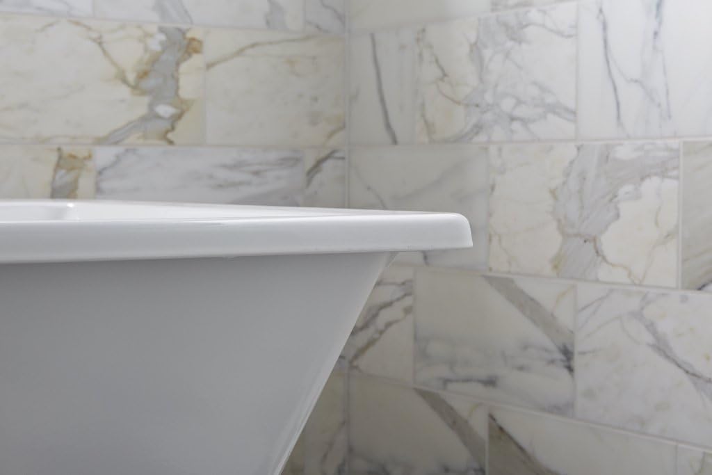 KOHLER K-894-F62-0 Reve Freestanding Bath with Brilliant Blanc Base, White, 67' x 36'