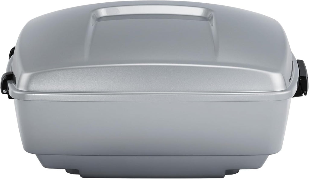 King Motorcycle Trunk Box Fit for Harley Touring 2014-2025 CVO Road King Road Glide Street Glide Electra Glide Ultra Limited Atlas Silver Metallic Pack