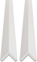 Outwater White 1-1/2' X 1-1/2' Wall Corner Protector Trim with Adhesive, 8FT Length, 2 Pack