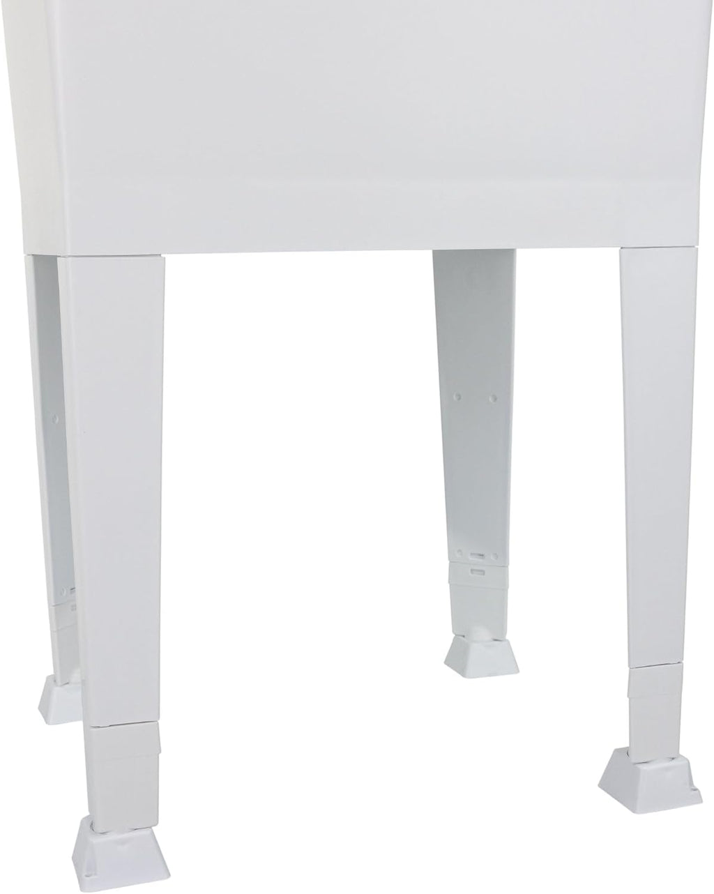 Utility Sink Heavy Duty Freestanding Utility Tub Sink with Drain Plug, Adjustable Floor Levelers & 5 Step Installation Process, 24 x 24 Inches, White