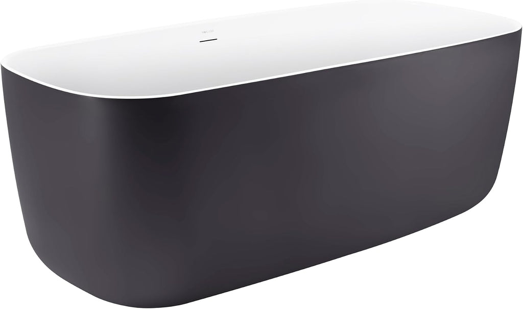 59' 100% Acrylic Freestanding Bathtub??Contemporary Soaking Tub??White Bathtub