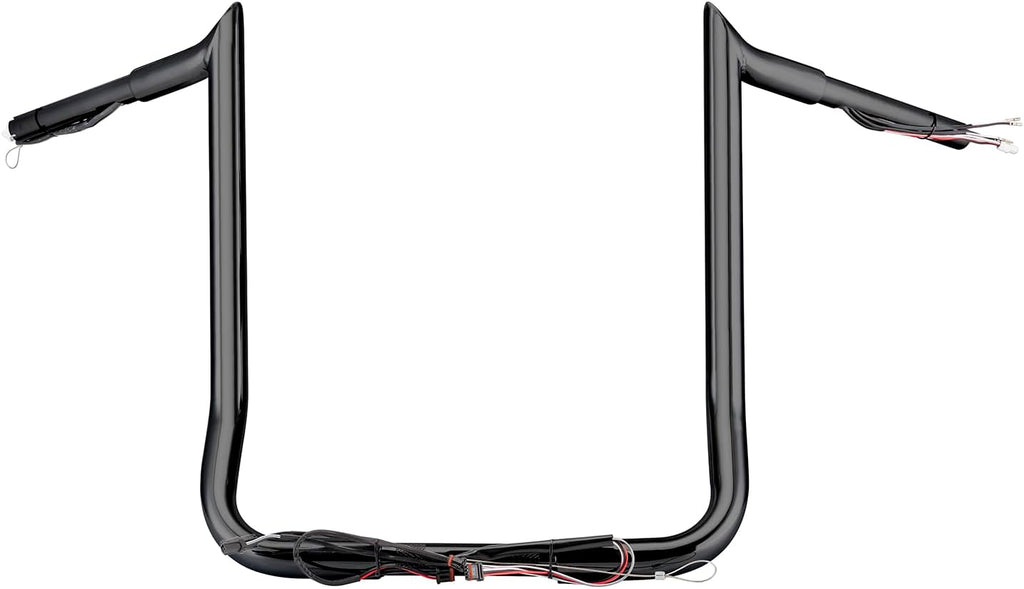 Mofun 14' Pre-wired Handlebars Ape Hangers 1 1/4' Compatible with Harley Bagger Touring Street Electra Glide Tri Glide Ultra Limited 2014-2023 Gloss Black