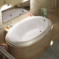4270P Martinique 70' x 23' Oval Bathtub Drain Location: Right, Finish: White, Trim Finish: Polished Chrome