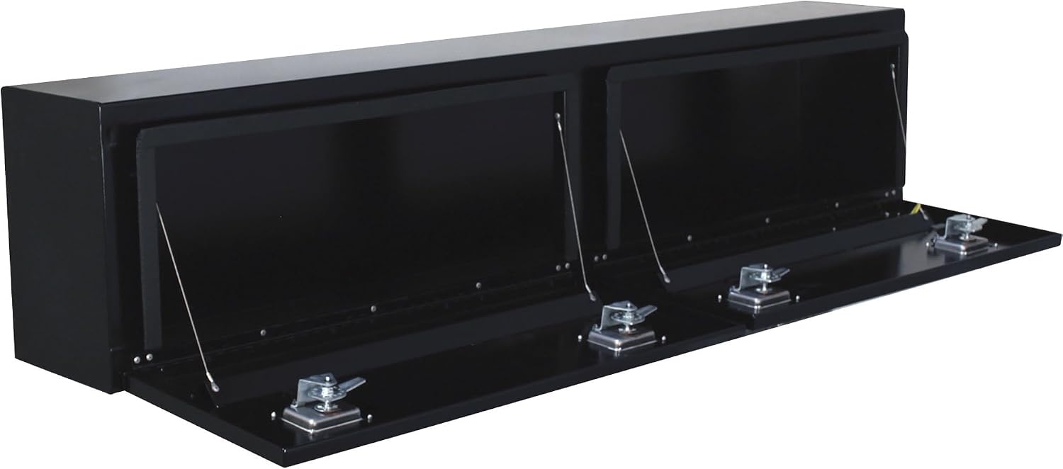 Northern Tool Top-Mount Truck Tool Box - Steel, Gloss Black, T-Handle Latches, 72in. x 12in. x 16in. Model Number 36212789