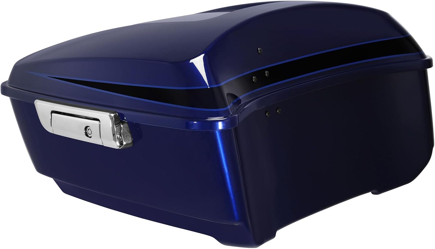 TCMT King Motorcycle Trunk Fit for Harley Touring 2014-2025 CVO Road King Road Glide Street Glide Electra Glide Ultra Limited Pack Blue/Black Sunglo
