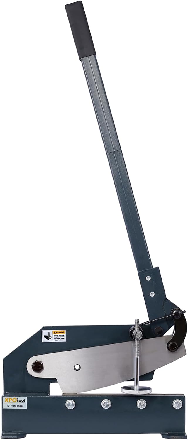 Hand Plate Shear, Manual Metal Cutter Cutting Thickness1/4 Inch Max, Metal Steel Frame Snip Machine Benchtop 1/2 Inch Rod, for Shear Carbon Steel Plates and Bars (10 Inch)