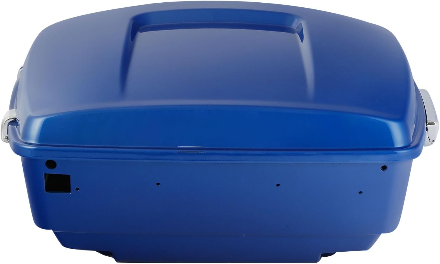 TCMT 13.7' King Motorcycle Trunk Box W/Latch Key Fit For Harley 2014-2025 Touring CVO Road King Road Glide Street Glide Electra Glide Ultra Limited Electric Blue