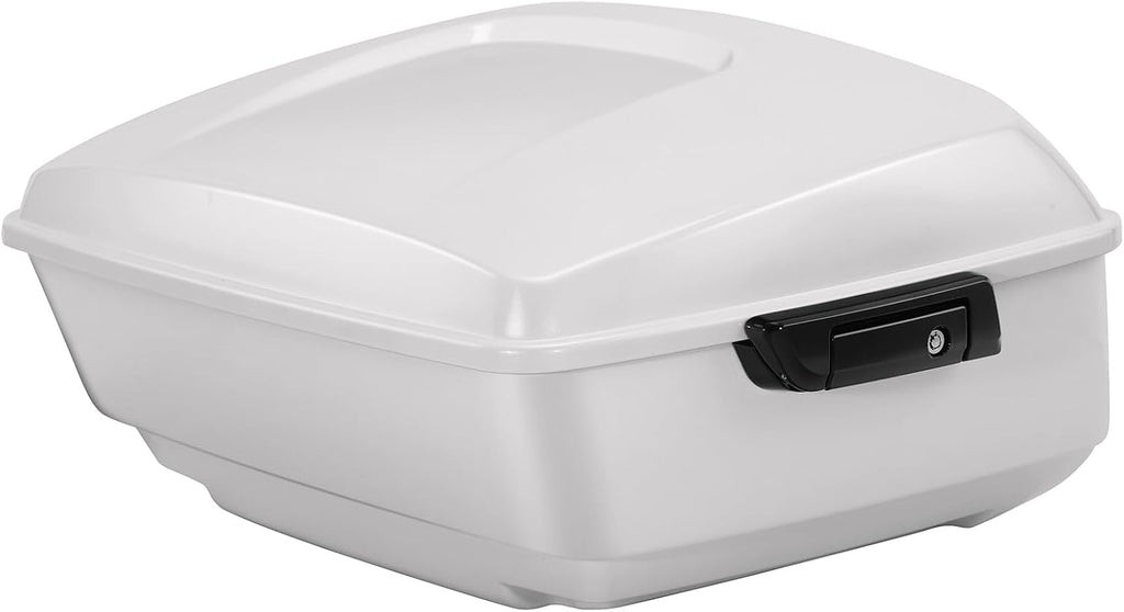 TCMT King Motorcycle Trunk Fit For Harley Touring 2014-2025 CVO Road King Road Glide Street Glide Electra Glide Trunk White Onyx Pearl