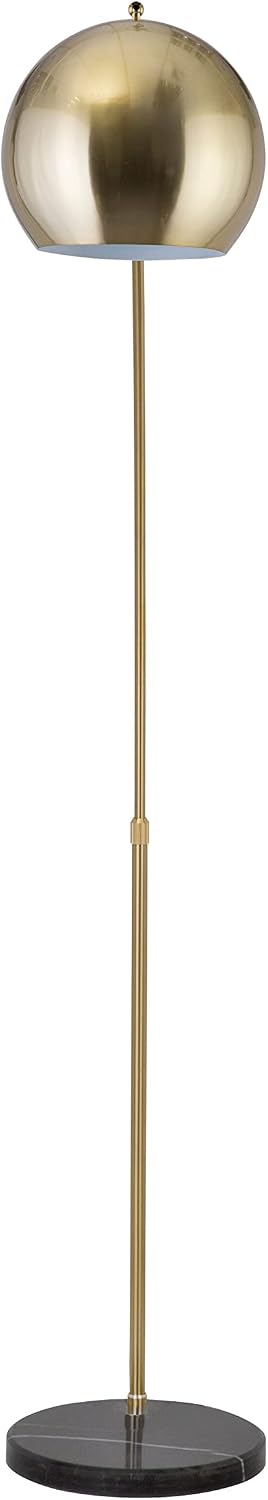 Major-Q Modern Standing Adjustable Floor Lamp with Metal Dome Shade & Marble Base for Living Room - Corner Light Arc Lamps for Bedrooms in Brass Gold Finish, 99-1023F