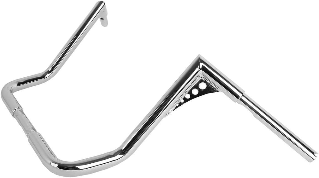TCT-MOTORPARTS Chrome 16' Rise Ape Hangers Bars 1-1/4' Handlebars Fit for Harley Touring Electra Street Glide, Ultra Limited and Tri Glide models, Dressers, Baggers