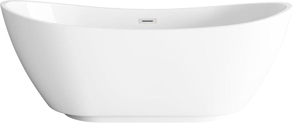 67' Bathtub, Iron and Nylon and Fiberglass, White