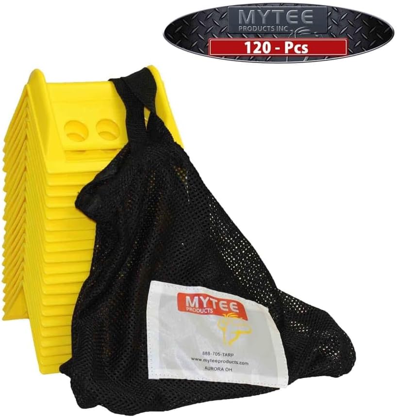 Mytee Products 120 Pack 4' Edge Protectors for Flatbed Trucks with Carrying Case - Ratchet Strap Corner Protectors Fits 2' 3' & 4' Winch Strap - Cargo Load Corner Guards for Tie-Down Accessories