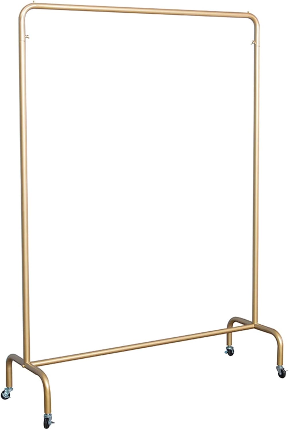 Clothing Rack Golden Clothing Rack with Wheels Heavy Duty Metal Garment Rack Retail Clothing Display Stand Bedroom Living Room Clothes Rail Art Coat Rack,One Color 80x40x135cm