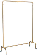 Clothing Rack Golden Clothing Rack with Wheels Heavy Duty Metal Garment Rack Retail Clothing Display Stand Bedroom Living Room Clothes Rail Art Coat Rack,One Color 80x40x135cm