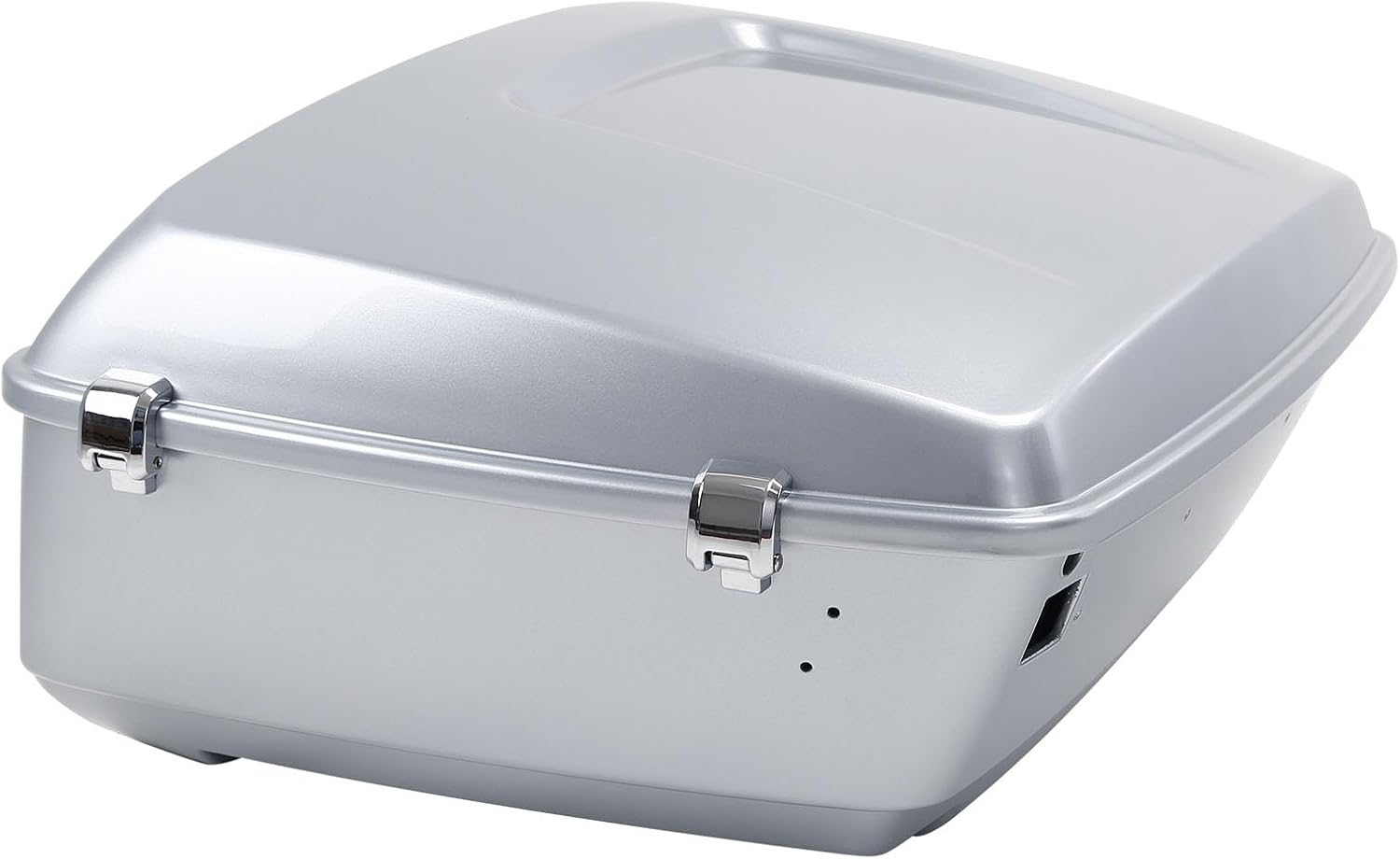 TCMT King Motorcycle Trunk Box W/Latches Keys Fit for Harley 2014-2025 Touring CVO Road King Road Glide Street Glide Electra Glide Ultra Limited Pack Barracuda Silver