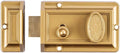 JSEIAJB Zinc Cylinder Deadbolt Latch Lock for Night Gate Door Entrance,Gold Finish