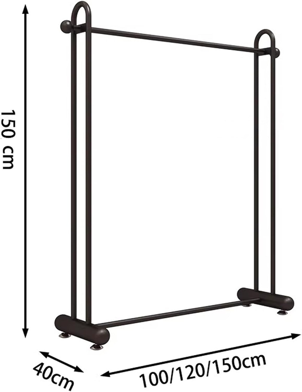 Garment Rack Heavy Duty Metal Clothing Rack, Hanging Clothes Organizer Rail For Display And Storage, Commercial Clothes Rail For Boutique Retail, Single Rod Coat Rack For Bedroom, (Size:150X40X150CM)