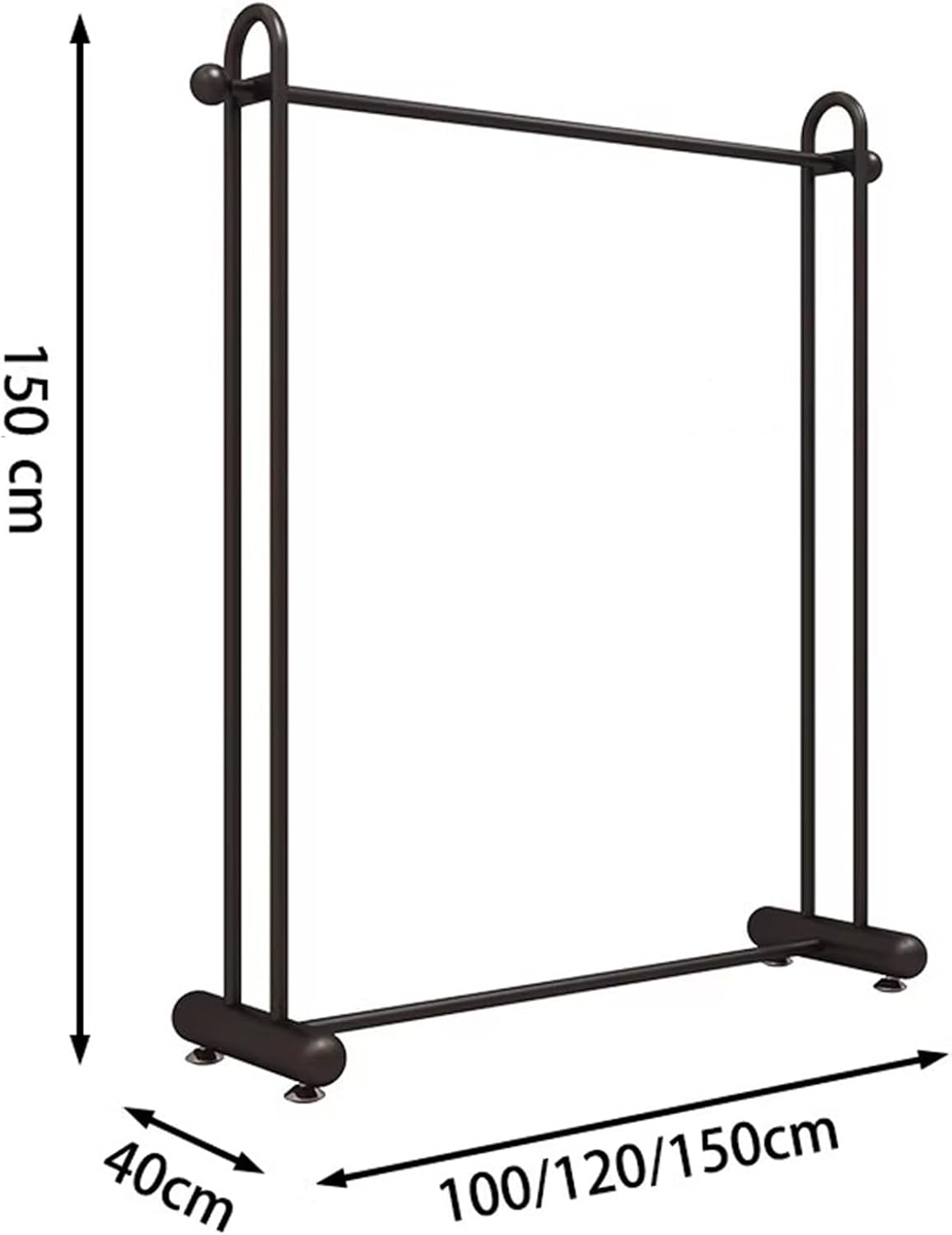 Garment Rack Heavy Duty Metal Clothing Rack, Hanging Clothes Organizer Rail For Display And Storage, Commercial Clothes Rail For Boutique Retail, Single Rod Coat Rack For Bedroom, (Size:100X40X150CM)