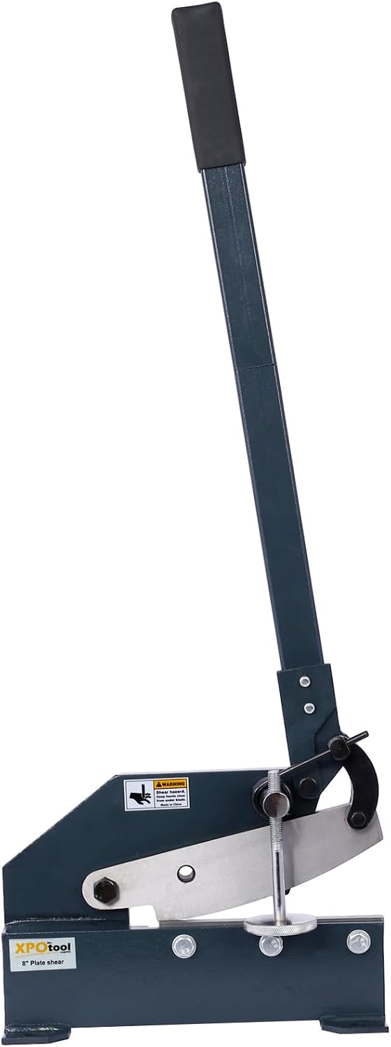 Hand Plate Shear, Manual Metal Cutter Cutting Thickness1/4 Inch Max, Metal Steel Frame Snip Machine Benchtop 1/2 Inch Rod, for Shear Carbon Steel Plates and Bars (8 Inch)