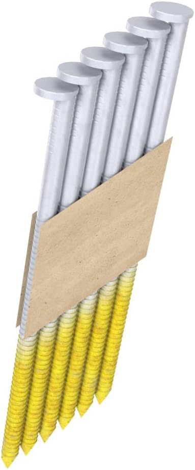Grip-Rite 30-Degree Framing Nails - Exterior Galvanized - Clipped Head - Paper Collated Nails for Exterior Framing - 3' x .120' - 4M Box (4000 Count) - GRSP10RHG4