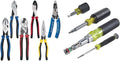 Klein Tools 80086 6-Piece Journeyman Plier Kit and 80019 4-Piece Multi-Bit Screwdriver/Nut Driver Tool Kit