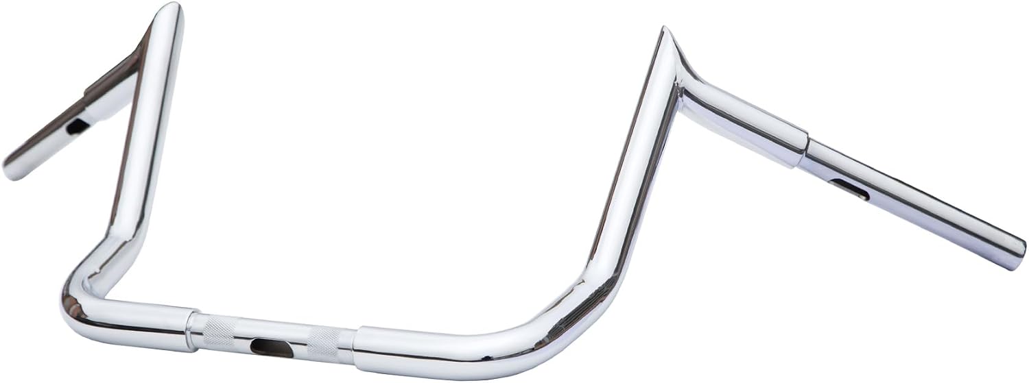 12' Rise Bar 1 1/4' Meathook Ape Hangers 32mm Handlebars fit for Harley Road king Electra Street Glide Ultra limited 1996-2024 Chrome