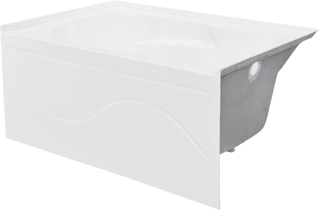 Dieppe 54'' x 30 Bathtub with Apron Right Hand Drain in White