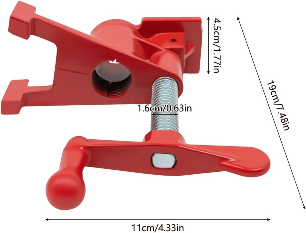 4 Pack 3/4' Wood Gluing Pipe Clamp Set Heavy Duty PRO Cast Iron Bar Clamps Kit With Wide Base For Woodworking