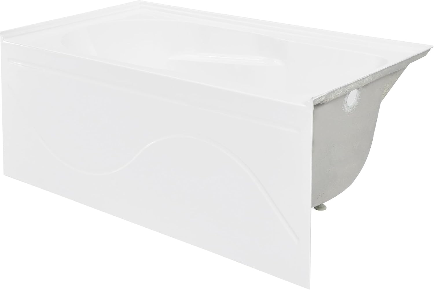 Dieppe 48'' x 32' Bathtub with Apron Right Hand Drain in White
