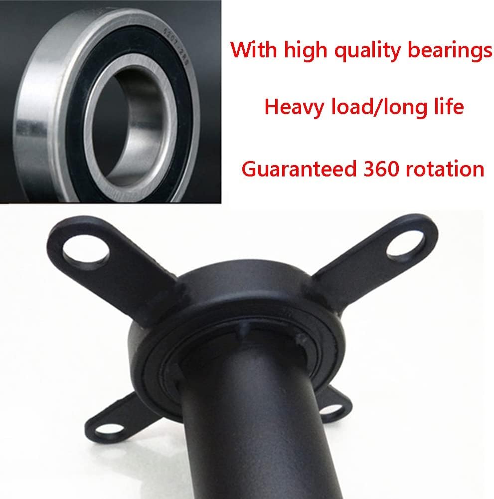 360° Rotating Clothing Rack, Floor Standing Garment Display Stand for Retail & Laundry, Heavy-Duty Commercial Use (Black, 80x120cm) - Versatile Storage Solution