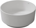 49' Premium Freestanding Round Bathtub,Resin Stone Solid Surface Deep Soaking Tub with Overflow and Pop-up Drain, Matte White