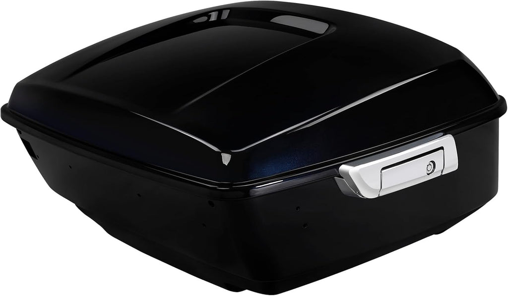 TCMT 13.7' King Motorcycle Trunk Box W/Latch Key Fit For Harley 2014-2025 Touring CVO Road King Road Glide Street Glide Electra Glide Ultra Limited Midnight Blue