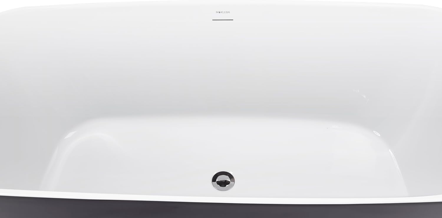 59' 100% Acrylic Freestanding Bathtub??Contemporary Soaking Tub??White Bathtub