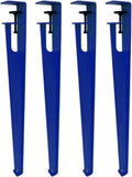 4pcs Metal Table Clamp Legs,Adjustable Coffee Table Legs,F-Shape Dining Desk Foot,Iron Workbench Support Legs,DIY Bar Legs,No Punching Design,with Adjustable Feet (76cm(30in),Blue)
