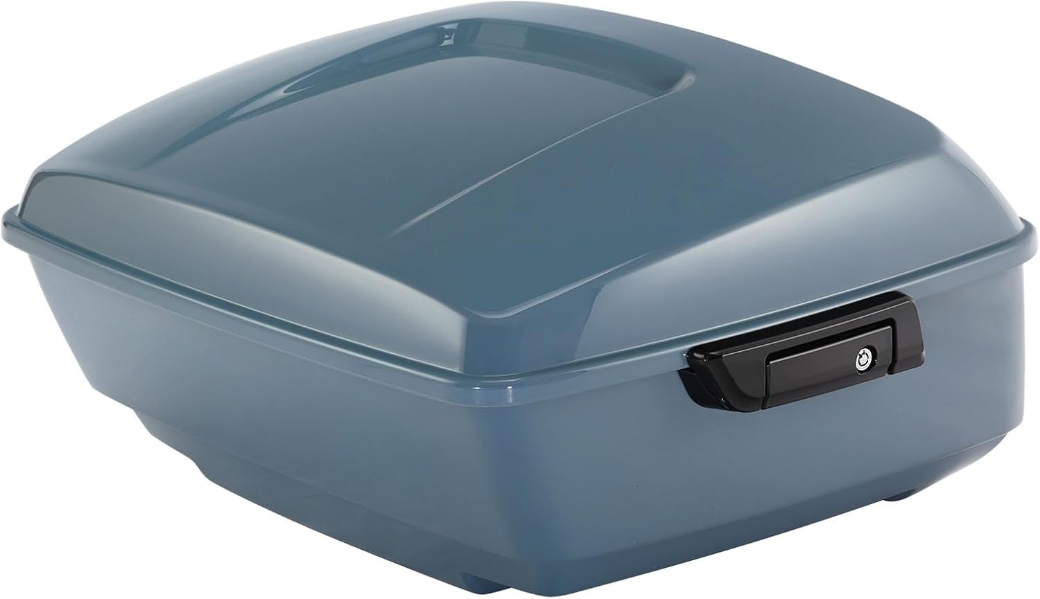 TCMT King Motorcycle Trunk Fit for Harley Touring 2014-2025 CVO Road King Road Glide Street Glide Electra Glide Ultra Limited Pack Sharkskin Blue Firestorm