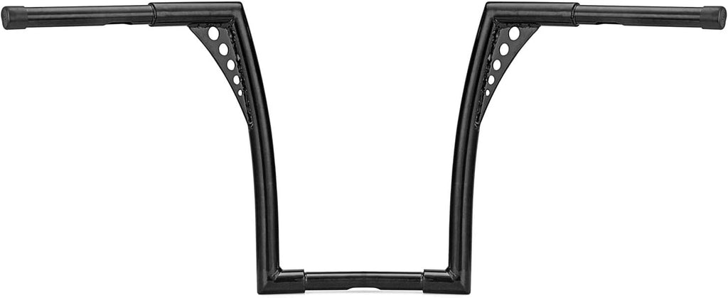 WSays 10' Rise Ape Hangers Handlebar 1-1/4' Diameter Bar Compatible with Harley Sportster XL 1200 883 Touring Road Glide Road King Softail Dyna Models, Gloss Black