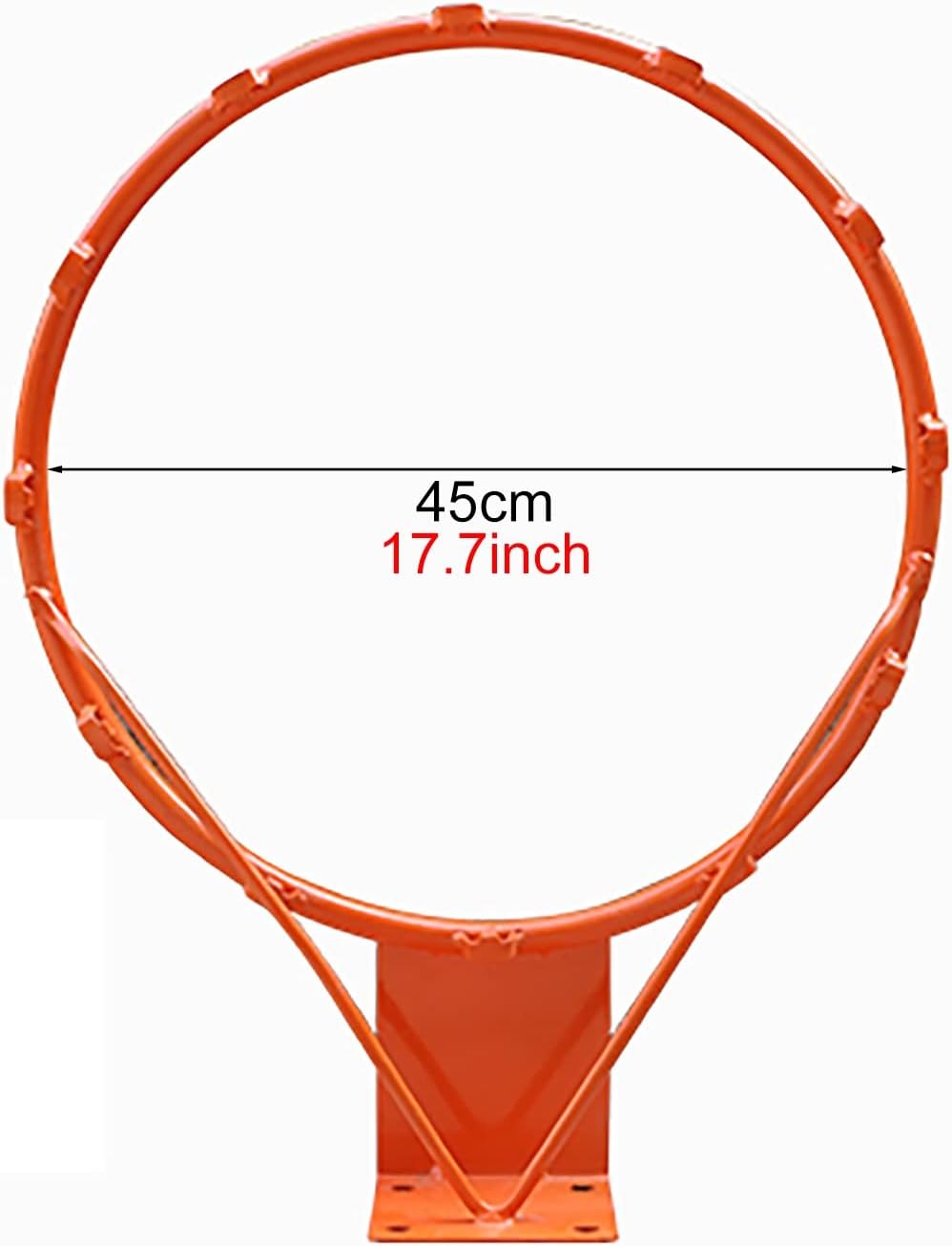 Wall Mounted Basketball Hoop for Kids & Adults, Portable Outdoor Basketball Goal Set with 2 Straps, 45cm Rim, Ideal for Tree or Pole Installation