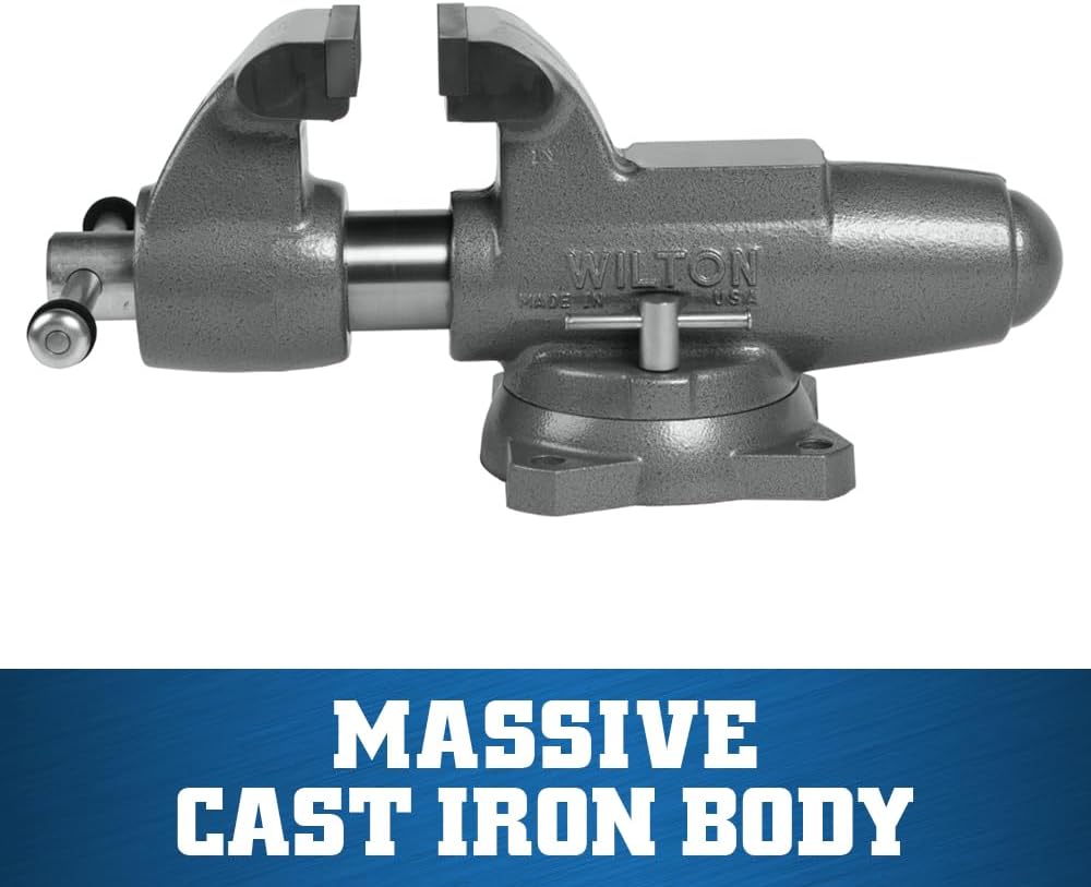 Wilton Machinist Bench Vise, 4' Jaw Width, 6-1/2' Jaw Opening, 3-1/2' Throat (Model 400S)